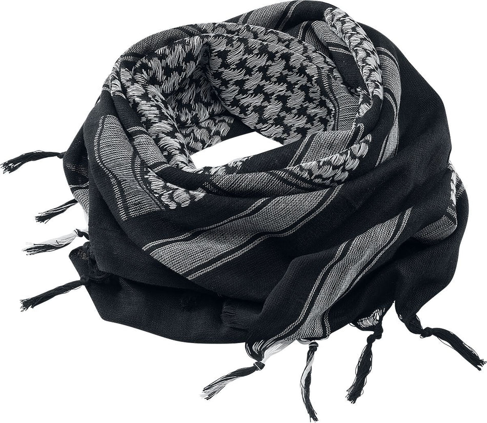 Écharpe  de Brandit - Shemag - Foulard - pour Unisexe - noir/blanc - Brandit