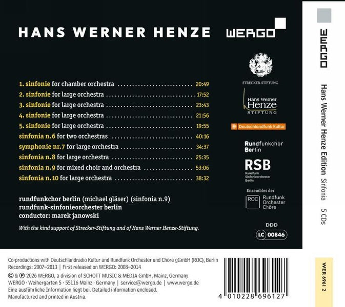 Sinfonia / Intégrale des symphonies - Front Cover