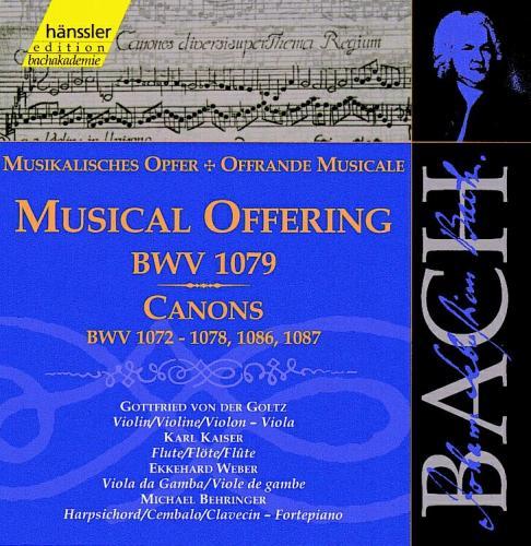 Offrande musicale BWV 1079 - Canons BWV 1072 à 1078 - Front Cover