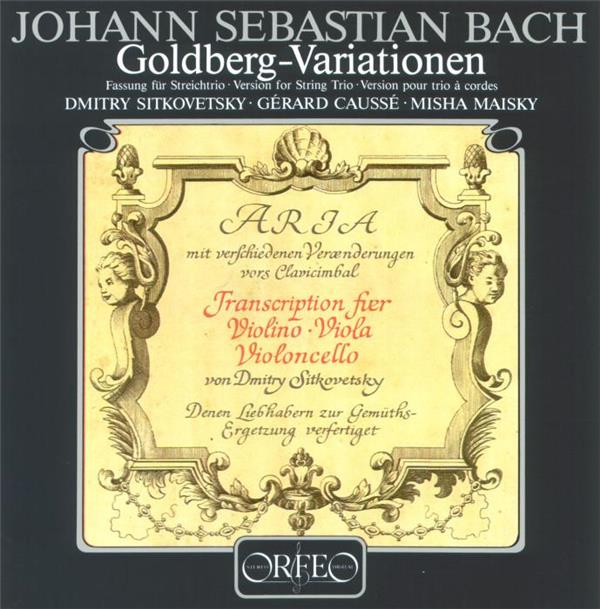 Variations Goldberg BWV 988 - Front Cover