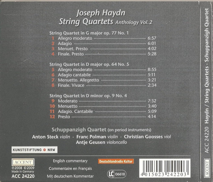 Quatuors à cordes (anthologie /vol.2) - Front Cover
