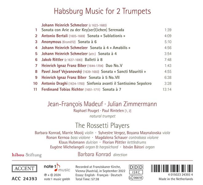 Habsburg Music for two Trumpets - Front Cover