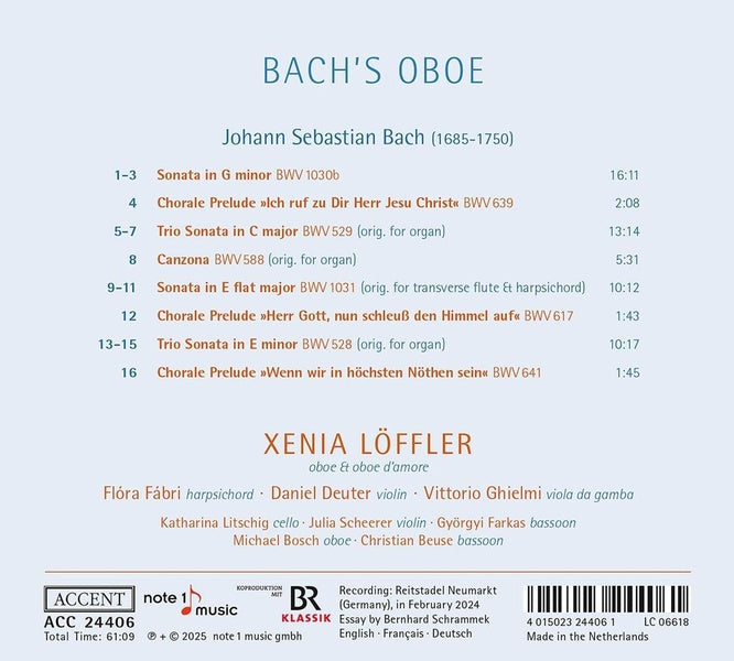 Bach's Oboe - Front Cover