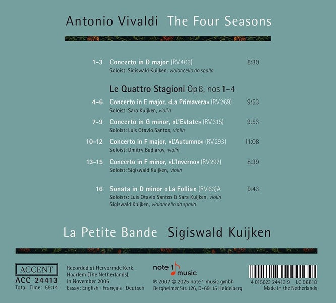 Les Quatre saisons - Front Cover