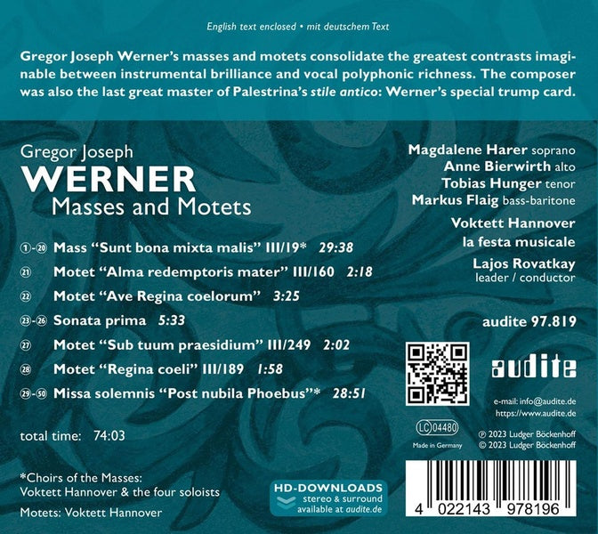 Messes et Motets - Front Cover