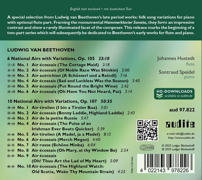Les œuvres tardives pour flûte et piano - Front Cover