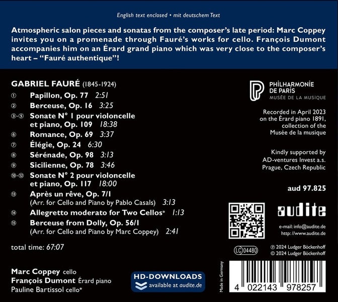 Authentique : Intégrale de l’œuvre pour violoncelle et piano - Front Cover
