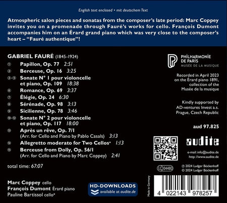 Authentique : Intégrale de l’œuvre pour violoncelle et piano - Front Cover