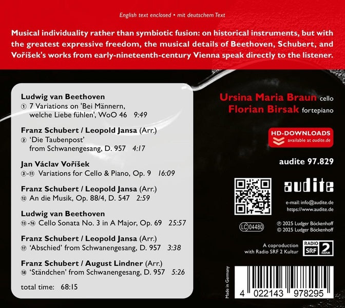 Works For Cello And Fortepiano - Front Cover