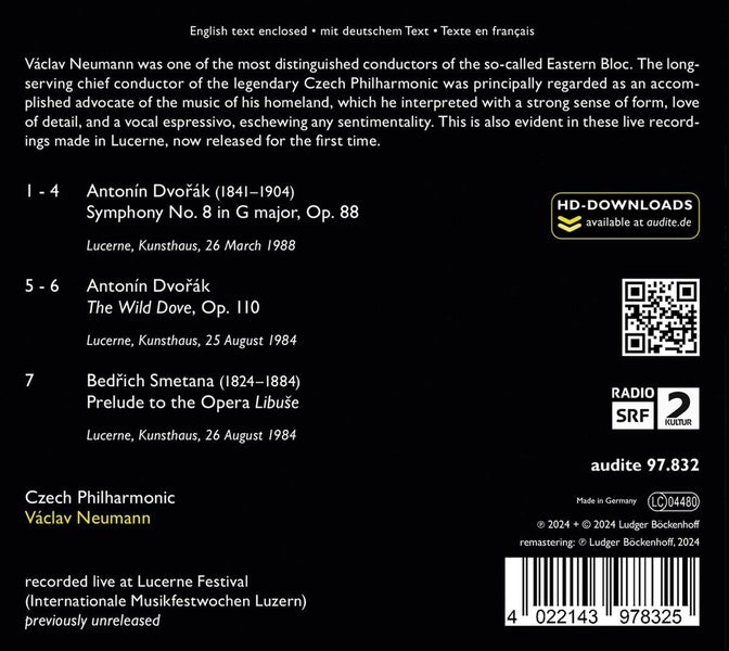 Symphonie Numéro 8 / Wild Dove / Libuse - Front Cover