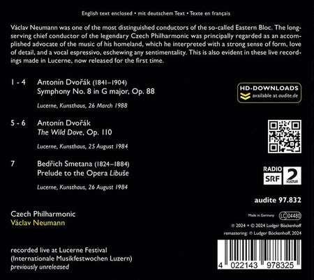 Symphonie Numéro 8 / Wild Dove / Libuse - Front Cover