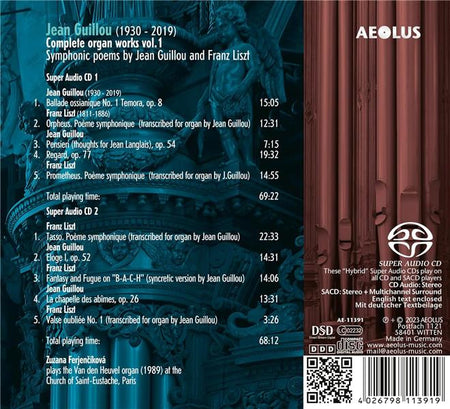 Organ Works Volume 1 / Symphonic Poems - Front Cover