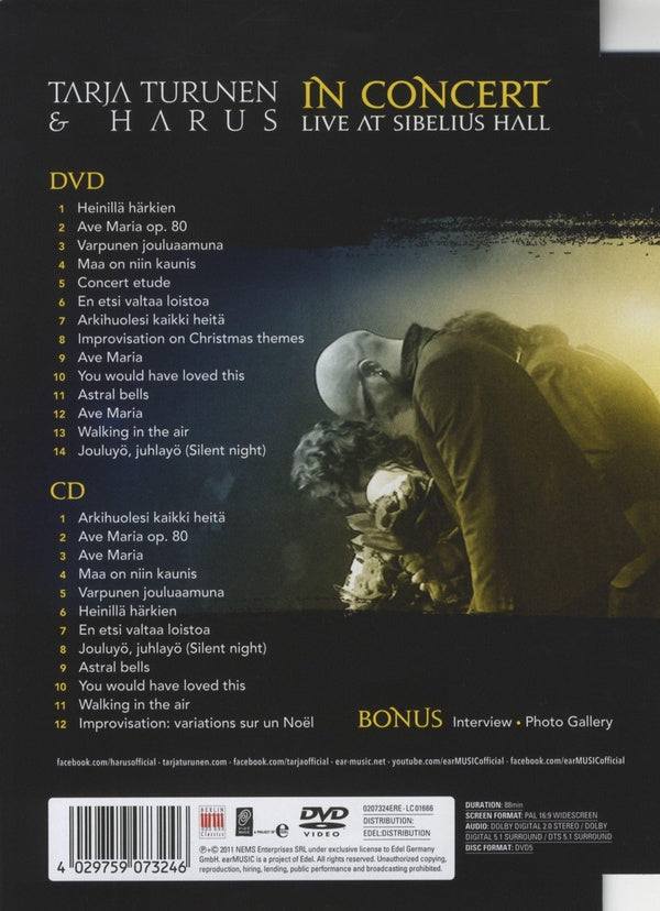 In concert (live at Sibelius Hall) - Front Cover
