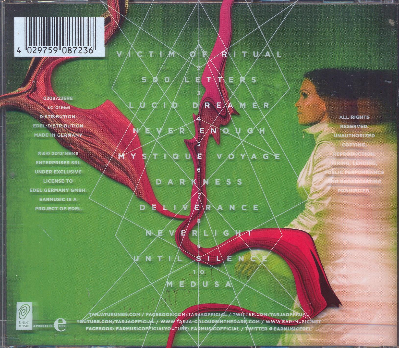 COLOURS IN THE DARK - Back Cover