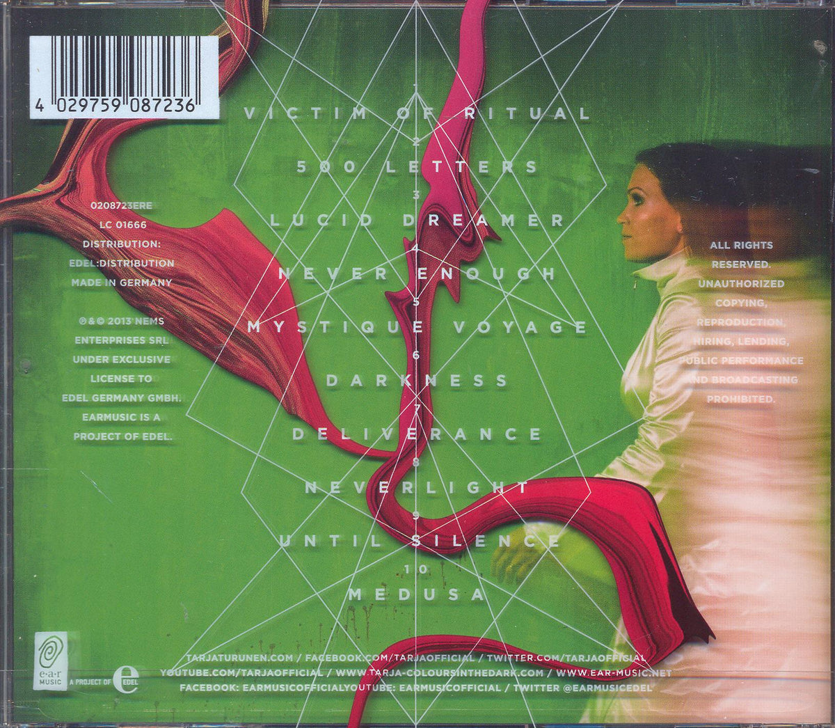 COLOURS IN THE DARK - Back Cover