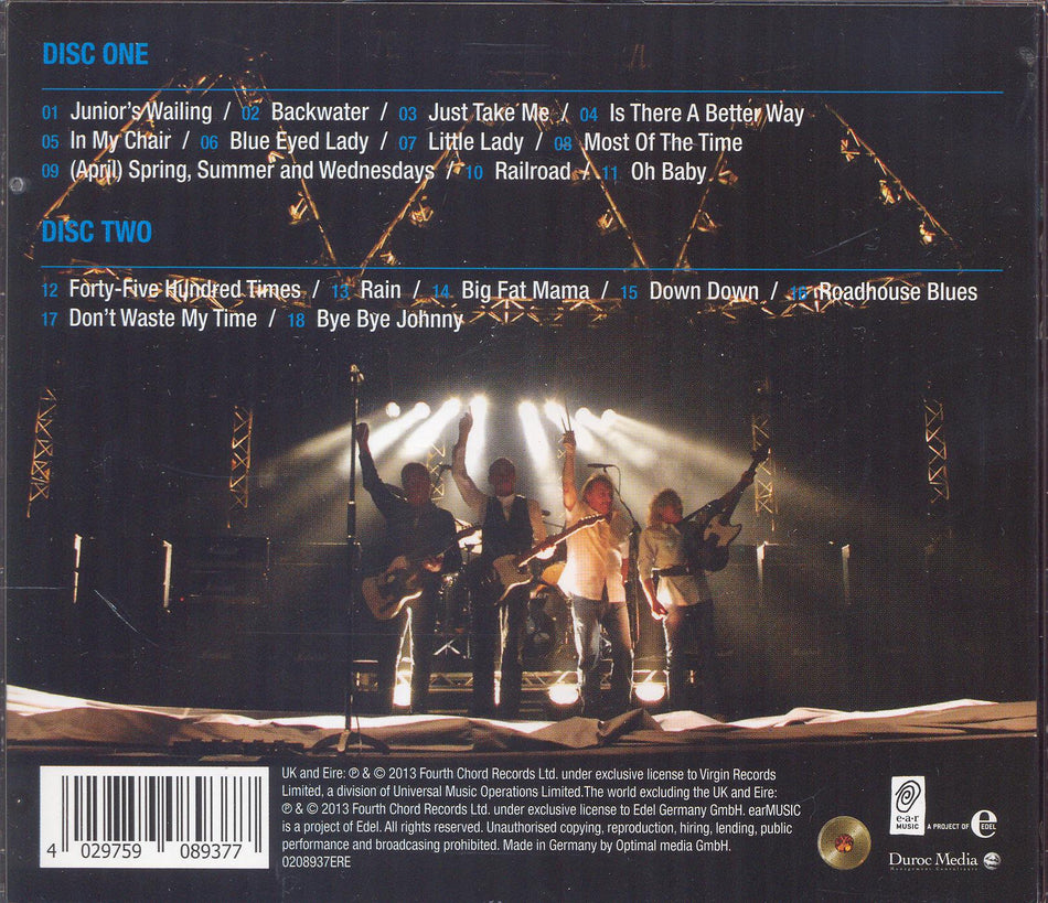 FRANTIC FOUR REUNION 2013 LIVE GLASGOW - Back Cover