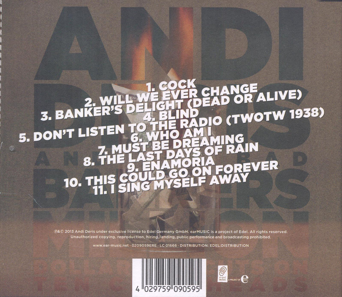 MILLION DOLLAR HAIRCUTS ON TEN - Back Cover