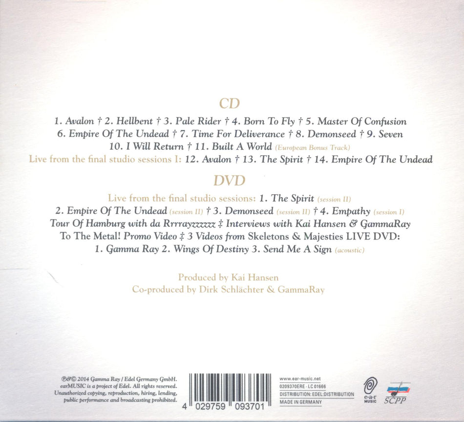 EMPIRE OF THE UNDEAD - Back Cover