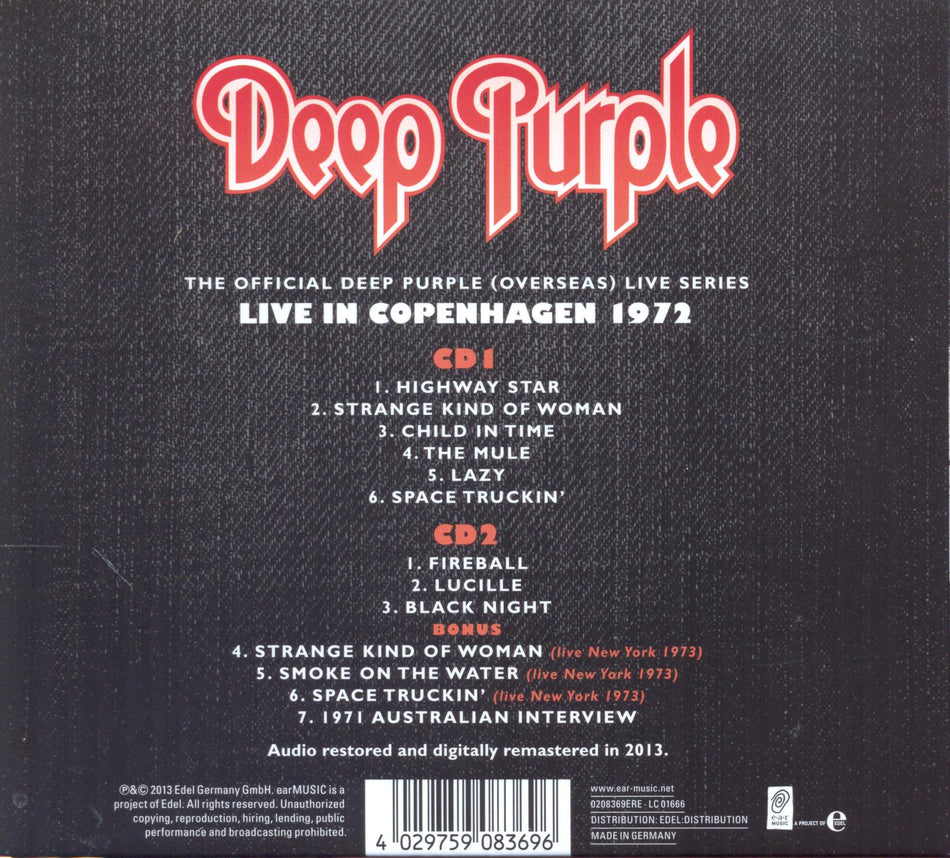 COPENHAGEN 1972 - Back Cover