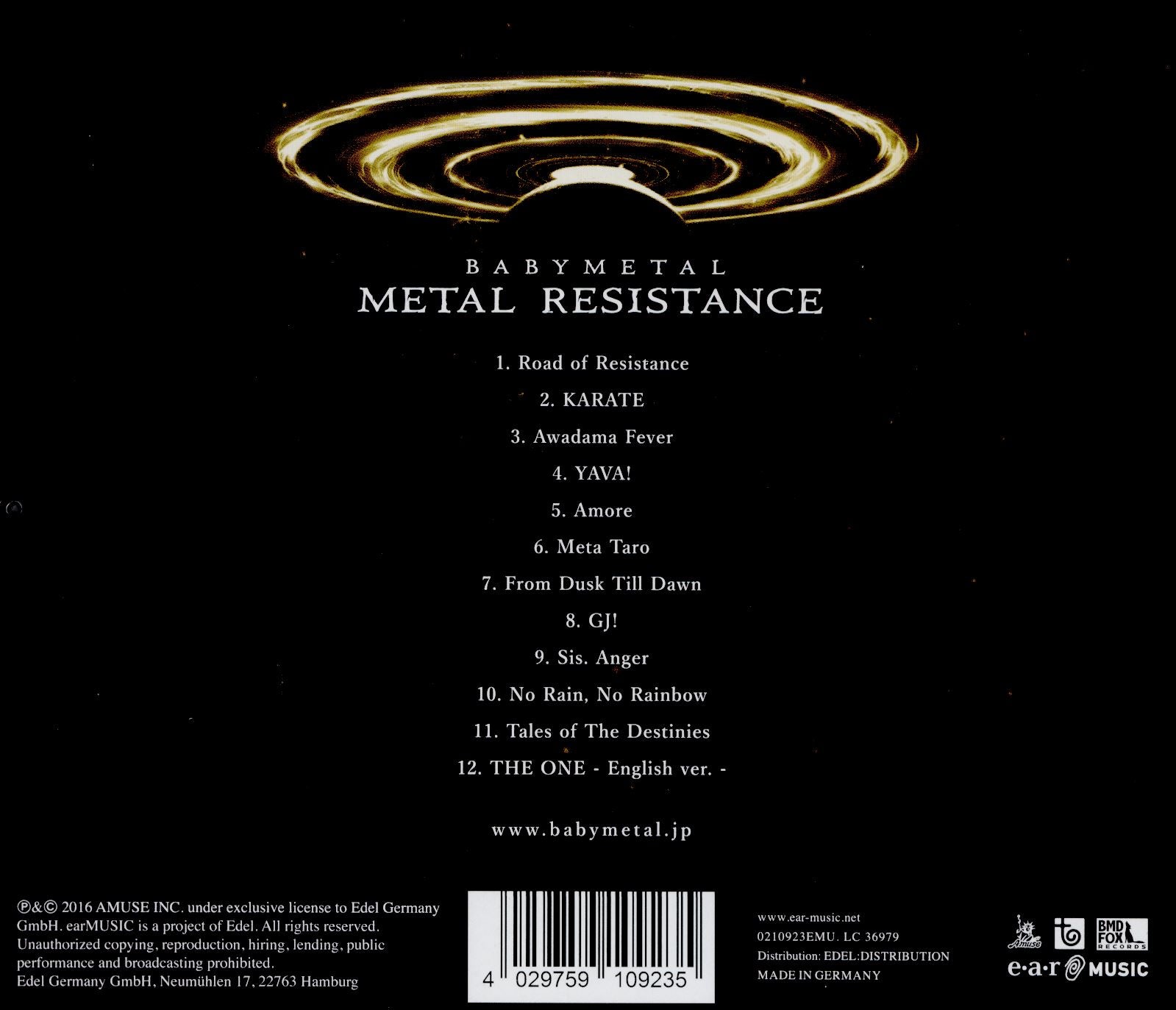 METAL RESISTANCE - Back Cover