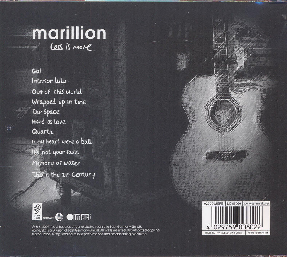 LESS IS MORE (VINYLE EDITION) - Back Cover