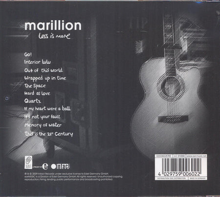 LESS IS MORE (VINYLE EDITION) - Back Cover