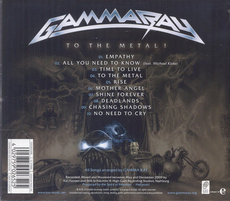 TO THE METAL - Back Cover