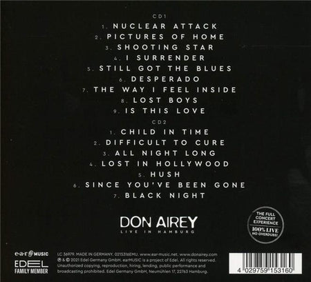 Live In Hamburg - Front Cover