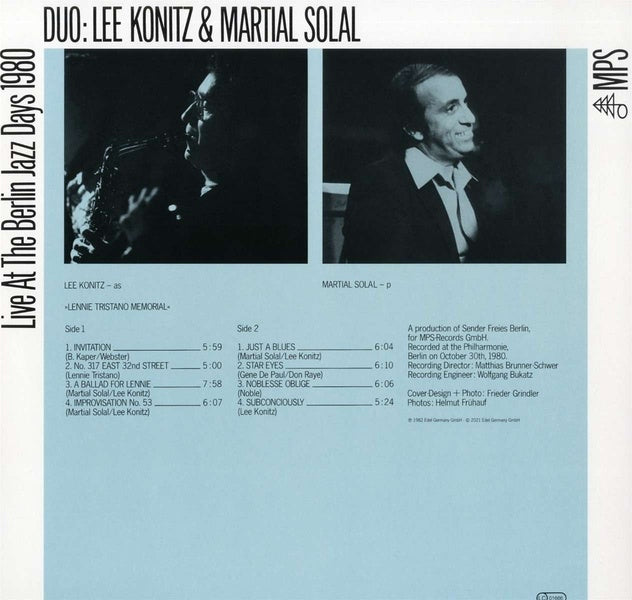 LIVE AT THE BERLIN JAZZ DAYS 1980 - Front Cover