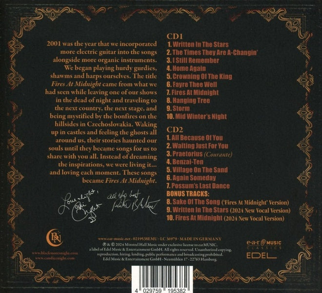 Fires at Midnight (25th Anniversary) (New Mix) - Front Cover