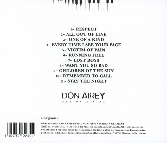 One of a Kind - Front Cover