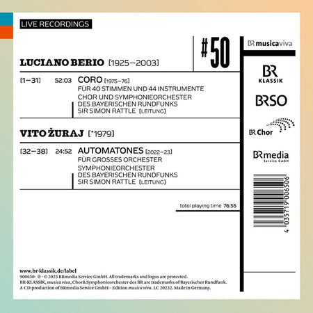 Berio : Coro - Žuraj : Automatones - Front Cover
