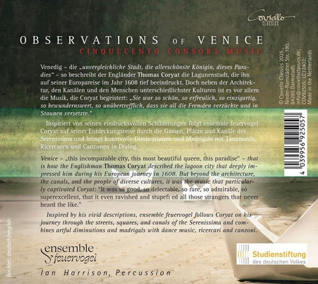 Observations Of Venice / Musique de Consort du Cinquecento - Front Cover