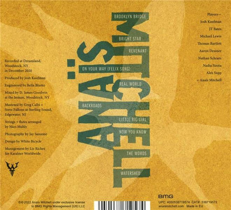 Anaïs Mitchell - Front Cover