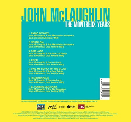 John Mclaughlin : The Montreux Years - Front Cover