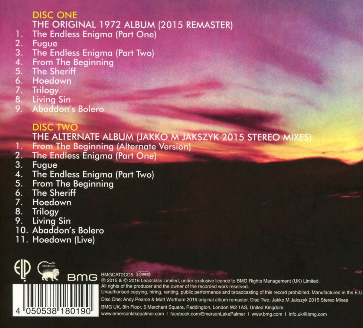 Trilogy - Back Cover