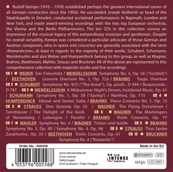 Milestones of a Legend Rudolf Kempe dirige les classiques romantiques allemandset autrichiens - Front Cover