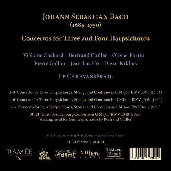 Concertos pour trois et quatre clavecins - Front Cover