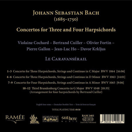 Concertos pour trois et quatre clavecins - Front Cover