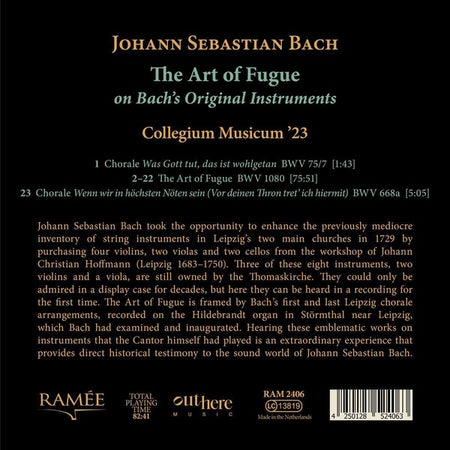 L'Art de la Fugue sur les instruments de Bach - Front Cover