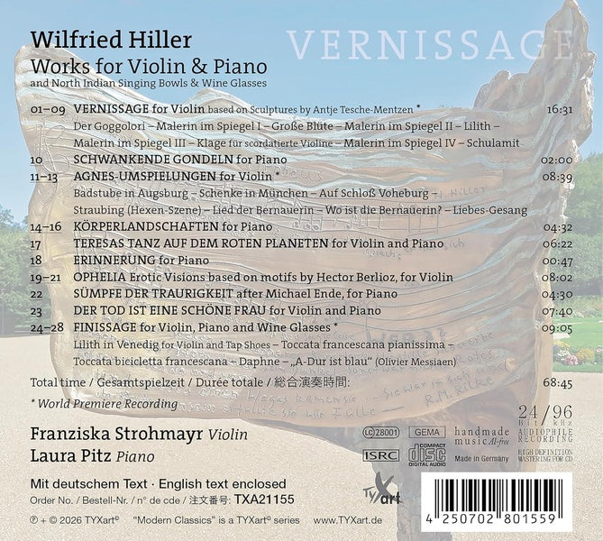 Works for Violin & Piano "Vernissage" - Front Cover