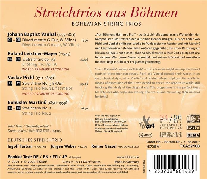 Streichtrios aus Böhmen - Front Cover