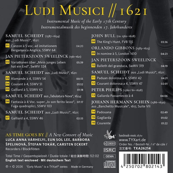 Ludi Musici 1621 - Instrumental Music Of The Early 17th Century - Front Cover