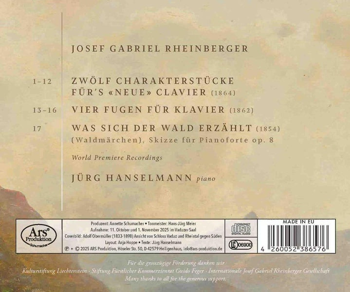 Rheinberger, Josef : Les Premières Oeuvres pour Piano - Front Cover