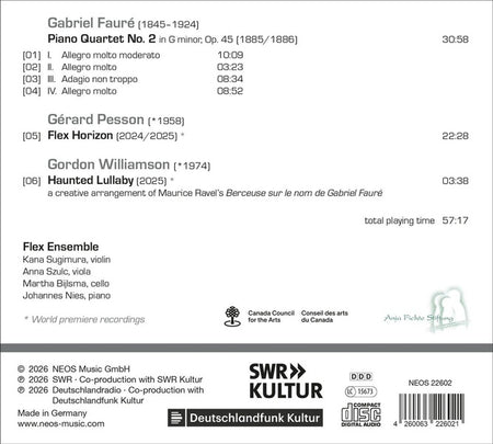Flex Horizon Gabriel Faure Gerard Pesson Gordon Williamson - Front Cover