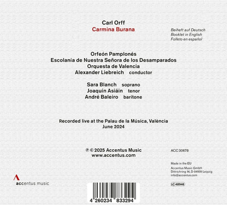 Carmina Burana - Front Cover