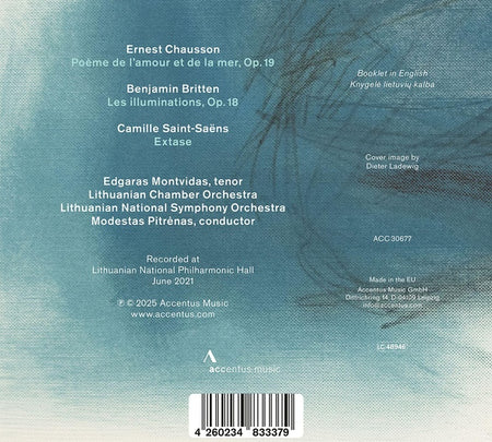Chausson - Britten - Saint-Saëns - Front Cover