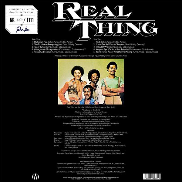 REAL THING/180 GR GATEFOLD SLEEVE JAUNE - Front Cover