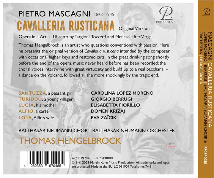 Cavalleria Rusticana - Front Cover