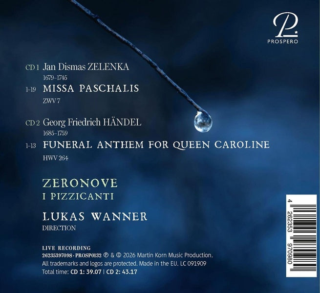 Zelenka: Missa Paschalis, ZWV 7 - Handel: Funeral Anthem for Queen Caroline, HWV 264 - Front Cover